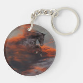 Fantastische paarden: Wolken Sleutelhanger (Achterkant)