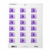 Fantastische Paarse Kerstboom Etiket (Full Sheet)