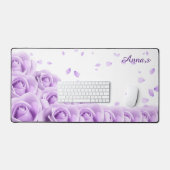 Fantastische paarse roos Custom Desk Mat (Keyboard & Muis)