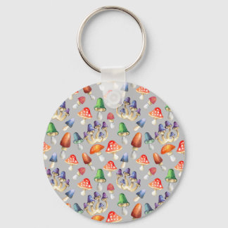 Fantastische paddenstoelen gooien klooienkooi met sleutelhanger