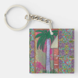 Fantastische palmboom sleutelhanger