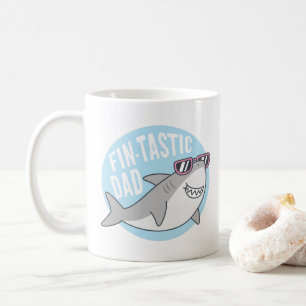 Fantastische papa haai woordspeling grappige koffi koffiemok