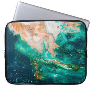 Fantastische patronen van kleuren en verven abstra laptop sleeve