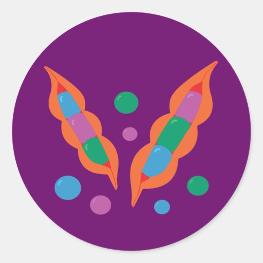 Fantastische Peapods Ronde Sticker (Voorkant)