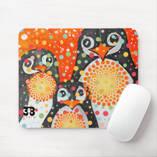 Fantastische pinguïns muismat (Met muis)