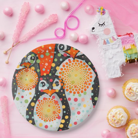 Fantastische pinguïns papieren bordje (Feest)