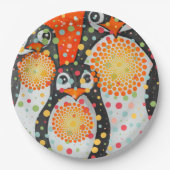 Fantastische pinguïns papieren bordje (Voorkant)