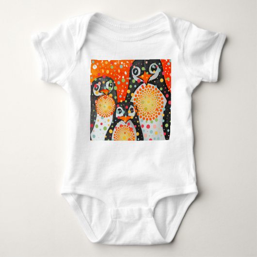 Fantastische pinguïns romper (Voorkant)