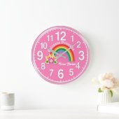 Fantastische regenboogprinses Clock PERSONALIZED Grote Klok (Huis)
