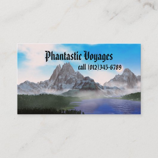 Fantastische reizen visitekaartje (Voorkant)