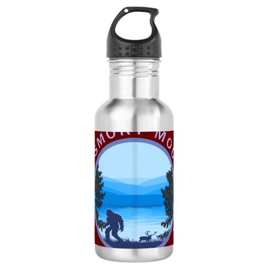 Fantastische rokergebergte waterfles  (Voorkant)