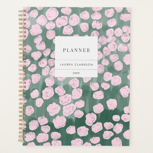 Fantastische Roze Bloemige Planner (Voorkant)