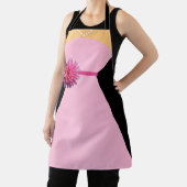 Fantastische roze jurk met roze bloem grappig schort (Insitu)