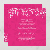 Fantastische, roze weddenschappen kaart (Voorkant / Achterkant)