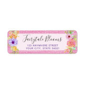 Fantastische Rozen en roze houtrem Etiket (Voorkant)