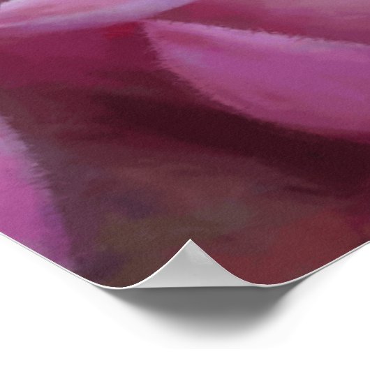 Fantastische Rozen gekleurd in perzikkleurig Poster (Hoek)