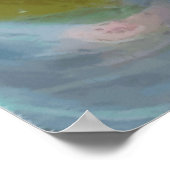 Fantastische Rozen gekleurd in roze  botanisch Poster (Hoek)