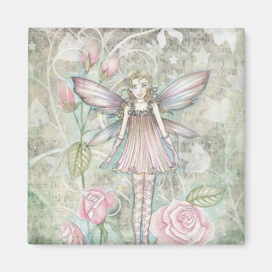 Fantastische Rozenfee Magneet (Voorkant)