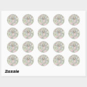 Fantastische Rozenfee Ronde Sticker (Vel)