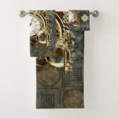 Fantastische Rusty en Gold Steampunk Art Bad Handdoek (Insitu)