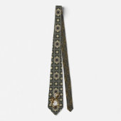 Fantastische Rusty en Gold Steampunk Art Stropdas (Voorkant)