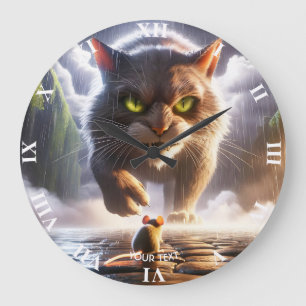 Fantastische Schattigee muis en kat Grote Klok