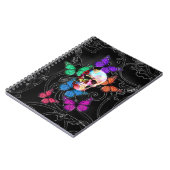 Fantastische schedel en gekleurde vlinders notitieboek (Linkerzijde)