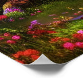 Fantastische schildpad en maan poster (Hoek)