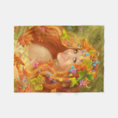 Fantastische schoonheidsvrouw herfst fleece deken (Voorkant (Horizontaal))