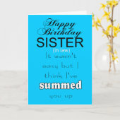 fantastische schoonzus kaart (Gele Bloem)