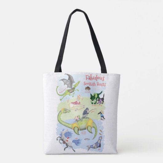Fantastische Schotse Beasts boodschappentas Tote Bag (Achterkant)