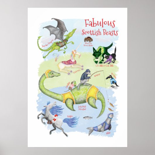 Fantastische Schotse Beasts kinderen kamer poster (Voorkant)