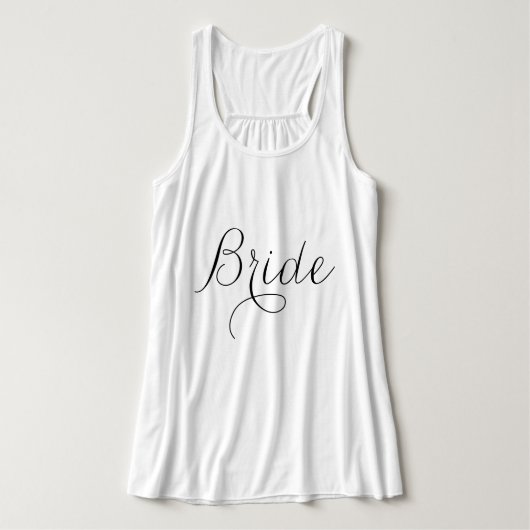 Fantastische scripttypografie "Bruid" Tanktop (Design voorkant)