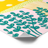 Fantastische slak op Magische paddenstoel Kute CUS Poster (Hoek)