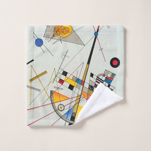 Fantastische spanning van Wassily Kandinsky Bad Handdoek (Wasdoekje)