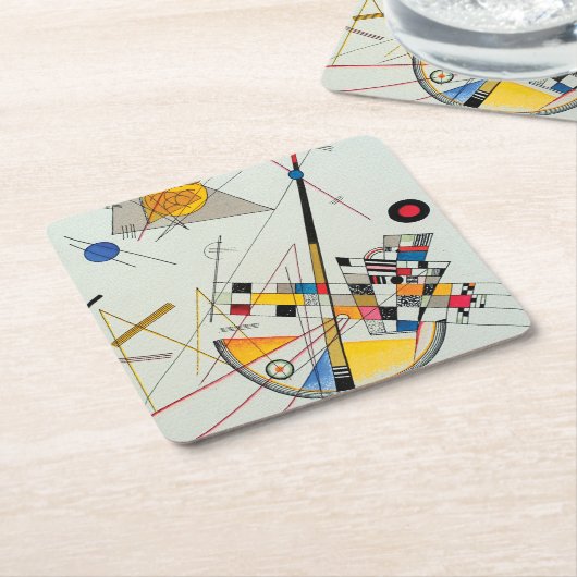 Fantastische spanning van Wassily Kandinsky Kartonnen Onderzetters (Schuin)