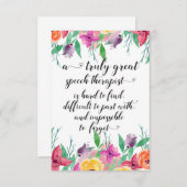 Fantastische spraaktherapeut bedankt SLP (Voorkant / Achterkant)