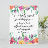 Fantastische spraaktherapeut bedankt SLP Kaart (Staand voorkant)