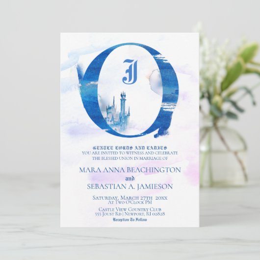 *~* Fantastische Sprookjes Middeleeuwse Kasteelhoc Kaart (Staand voorkant)