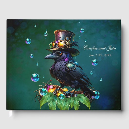 Fantastische steampunk kraai gastenboek (Voorkant)