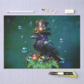 Fantastische steampunk kraai tissuepapier (Craft)