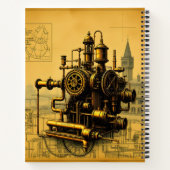 Fantastische Steampunk Machine Notitieboek (Achterkant)
