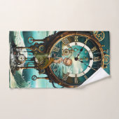 Fantastische steampunk zee klok bad handdoek (Handdoek)