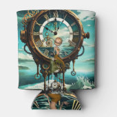 Fantastische steampunk zee klok blikjeskoeler (Achterkant)