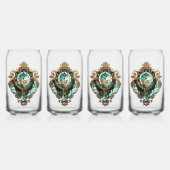 Fantastische steampunk zee klok blikvorm glas (Voorkant)