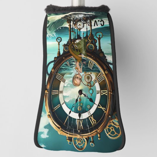 Fantastische steampunk zee klok golfheadcover (Draai 90)