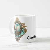 Fantastische steampunk zee klok koffiemok (Voorkant links)