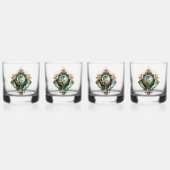 Fantastische steampunk zee klok whisky glas (Voorkant)