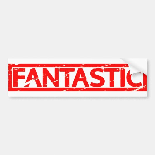 Fantastische stempel bumpersticker (Voorkant)
