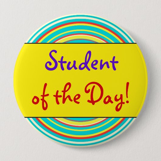 Fantastische "Student van de Dag!" Button (Voorkant)